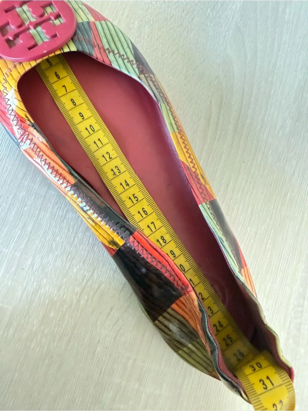 Tory Burch Reva Multicolor Printed Patent Leather Ballet Flats Women’s 9 aprox
